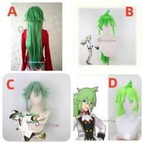 Pokemon N Long Green Styled Cosplay Wig