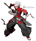 BLAZBLUE Ragna the Bloodedge Silver White Styled Cosplay Wig