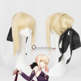 Fate Stay Night FGO Black Saber Alter Pale Blonde Gray Cosplay Wig