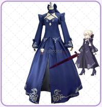 Fate Grand Order FGO Saber Alter Artoria Pendragon Purple Gown Cosplay Costume