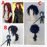 Library Of Ruina Gebura Kali Chesed Blue Red Styled Cosplay Wig