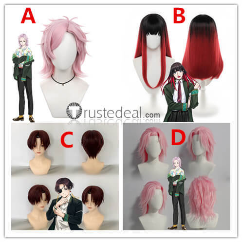 WIND BREAKER Tasuku Tsubakino Mitsuki Kiryu Hayato Suo Styled Brown Pink Red Cosplay Wig
