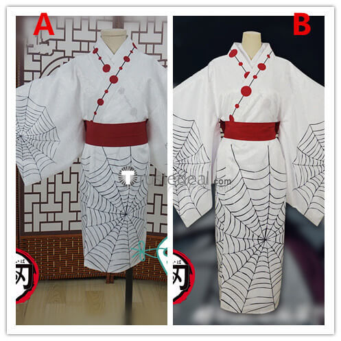Kimetsu no Yaiba Demon Slayer Rui Lower Moon Five Spider Kids Adult Kimono Cosplay Costume