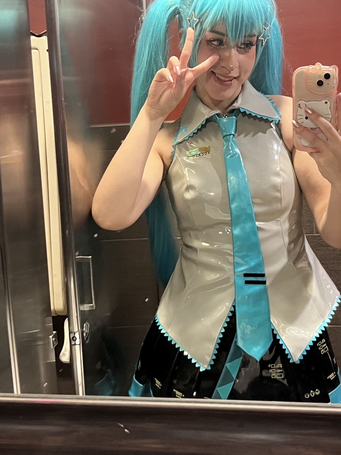 Vocaloid Original Hatsune Miku Cosplay Costume Patent Leather vocaloid-original-hatsune-miku-cosplay-costume-patent-leather