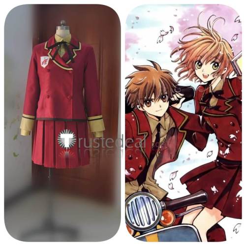 Tsubasa Reservoir Chronicle Shiritsu Horitsuba Gakuen Sakura Syaoran Red Academy School Uniform Cosplay Costume