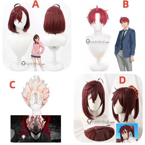 Dandadan Okarun Jiji Jin Enjoji Momo Ayase Ponytail Cospay Wig