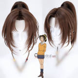 Detective Conan Shinichi Kudo Aoko Nakamori Kazuha Toyama Brown Black Lace Front Styled Cosplay Wig