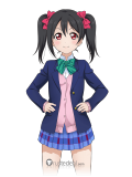 Love Live SR Cheerleader Cat Twin Tail Nico Yazawa Black Ponytails Riko Sakurauchi Red Styled Cosplay Wig