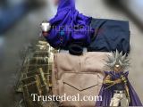 Yu-Gi-Oh YuGiOh Marik Ishtar White Black Purple Cape Cosplay Costume