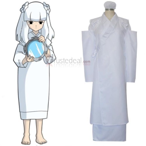 Inuyasha Kanna White Kimono Cosplay Costume