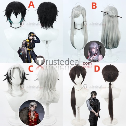 Path to Nowhere Cinnabar Eleven Levy Li Wei Arrest Team Captain Eugene Brown Black Silver Cosplay Wig