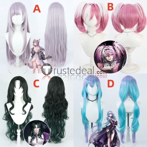 Path to Nowhere Hella DUDU Raven Hamel Long Blue Pink Purple Green Cosplay Wig
