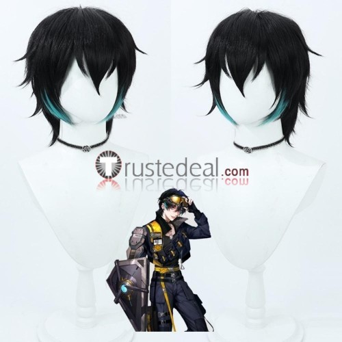 Path to Nowhere Cinnabar Eleven Levy Li Wei Arrest Team Captain Eugene Brown Black Silver Cosplay Wig