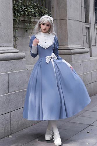 Withpuji A Letter from Afar Classic Lolita Dress one Piece
