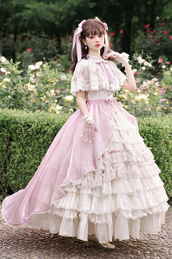 Withpuji Letter and Poetry & Nan Ke Classic Lolita Dress, Underskirt and Overskirt