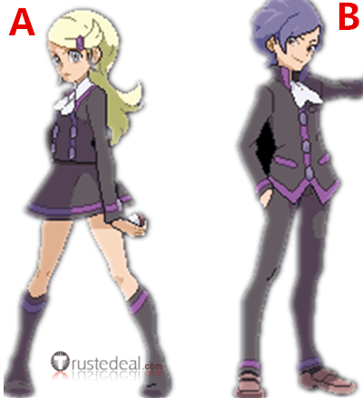 Commission Pokemon the Series XY Ace Trainer Astrid Eustace Puprle Cosplay Costume