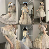 Withpuji ~Letter and Poem · Flowers Wall In Summer Lolita OP -Ready Made