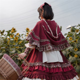 With PUJI ~Little Red Riding Hood Lolita OP/Cape