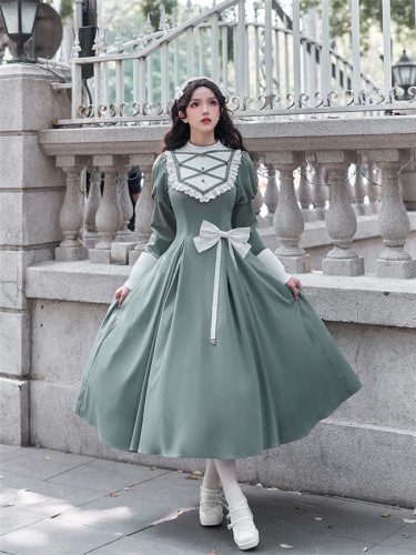 Withpuji A Letter from Afar Classic Lolita Dress one Piece