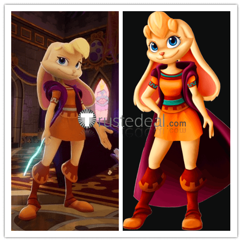 Spyro Reignited Trilogy Bianca Rabbit Purple Cosplay Costume