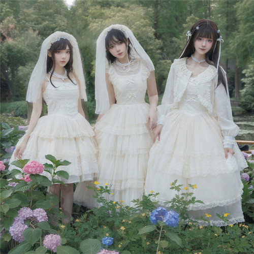 Withpuji Ivory Tower Classic Lolita Dress and Accessories