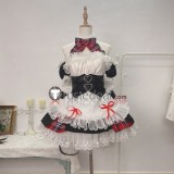 Vtuber Virtual YouTuber Sakamata Chloe Maid Outfit White Black Lolita Dress Cosplay Costume