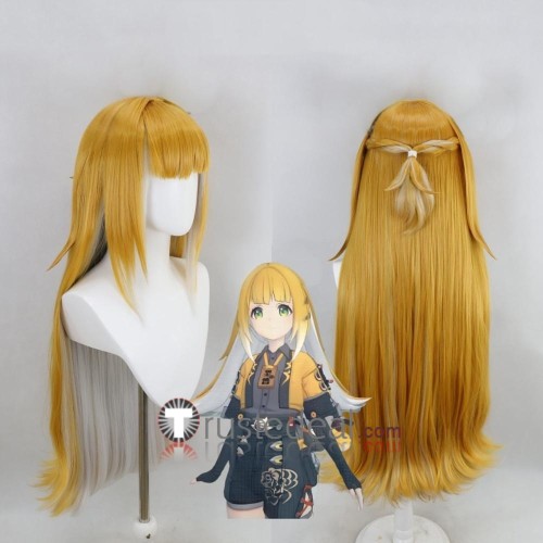 Zenless Zone Zero ZZZero Ju Fufu Blonde Silver Styled Cosplay Wig