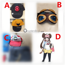 Pokemon Gold Ethan Goggles Ash Ketchum MS020 Rosa Cosplay Hat Accessory