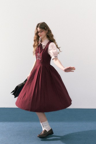 Kyouko & Harry Potter Collaborated Wine Red Salopettes Tie Harry Potter Clothes