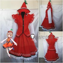 Touhou Project Lyrica Prismriver Red Dress Cosplay Costume