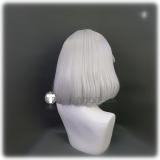 Murder Drones N Uzi Doorman Cyn Serial Designation V Silver White Purple Styled Cosplay Wig Mask
