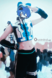 Vocaloid Project DIVA Arcade Kaito Cyber Cat Blue Black Cosplay Costume