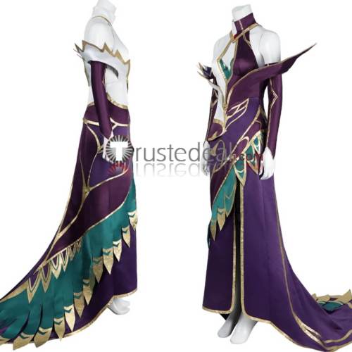 Morgana The Supreme Witch Purple Dress Set Cosplay Costume
