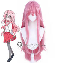 Lucky Star Miyuki Takara Long Pink Curly Cosplay Wig