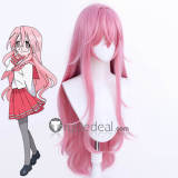 Lucky Star Miyuki Takara Long Pink Curly Cosplay Wig