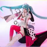 Vocaloid Hatsune Miku Racing Miku 2025 Pink White Suit Cosplay Costume