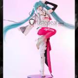 Vocaloid Hatsune Miku Racing Miku 2025 Pink White Suit Cosplay Costume
