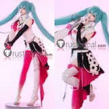 Vocaloid Hatsune Miku Racing Miku 2025 Pink White Suit Cosplay Costume