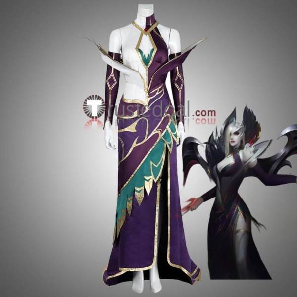 Morgana The Supreme Witch Purple Dress Set Cosplay Costume