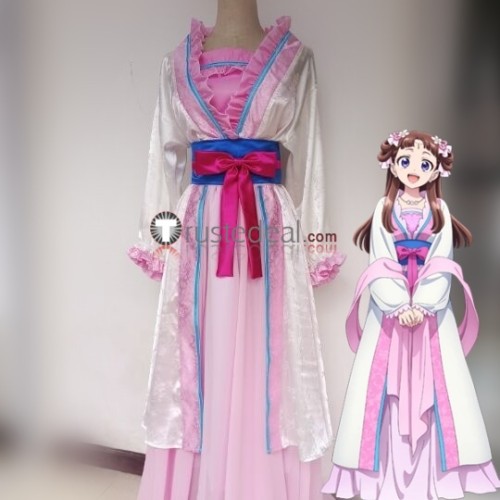 Kusuriya no Hitorigoto The Apothecary Diaries Lishu Pink White Hanfu Dress Cosplay Costume