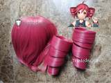 VOCALOID Kasane Teto Red Ponytails Twin Drills Cosplay Wig