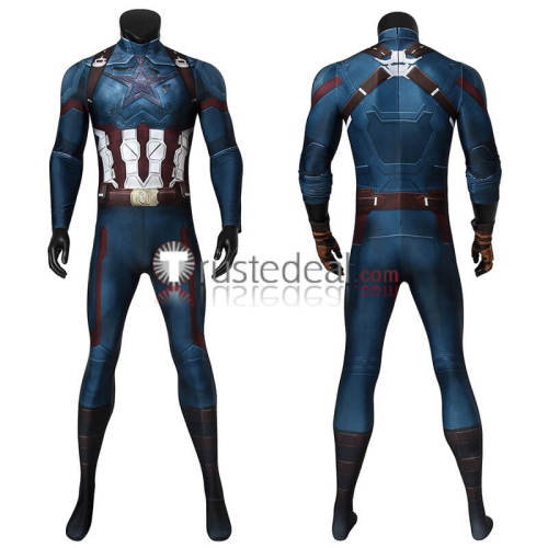 The Avengers 3 Infinity War Captain America Steve Rogers One Jumpsuit Cosplay Costume