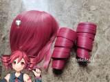 VOCALOID Kasane Teto Red Ponytails Twin Drills Cosplay Wig