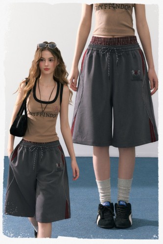 Kyouko & Harry Potter Collaborated Grey Sports Shorts Harry Potter Clothing