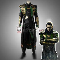 The Avengers Thor The Dark World Loki Laufeyson Odison Black Green Halloween Armors Cosplay Costume Leather