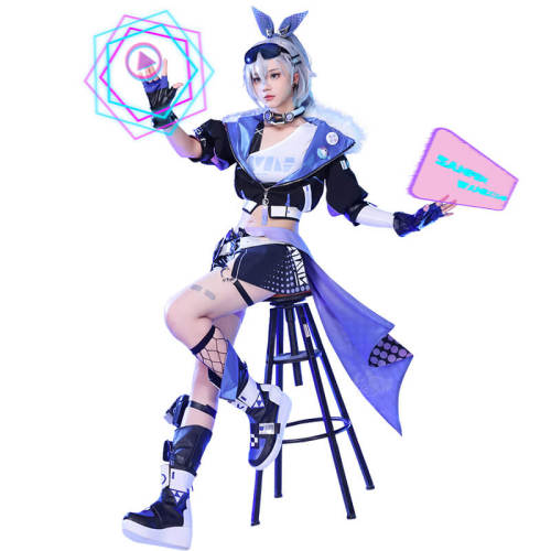 1/3 Delusion Honkai Star Rail Silver Wolf Purple Black Set Cosplay Costume