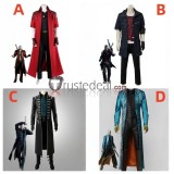 Devil May Cry Dante Nero Vergil Red Blue Black Cosplay Costume
