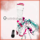 Vocaloid Hatsune Miku Racing Miku 2025 Pink White Suit Cosplay Costume