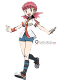 Pokemon HeartGold and SoulSilver Gym Leader Whitney Falkner Blue White Red Cosplay Costume