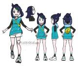 Commission Pokemon Horizons The Series Pocket Monsters Liko Zinnia Dot Caitlin Blonde Purple Blue Styled Cosplay Wig